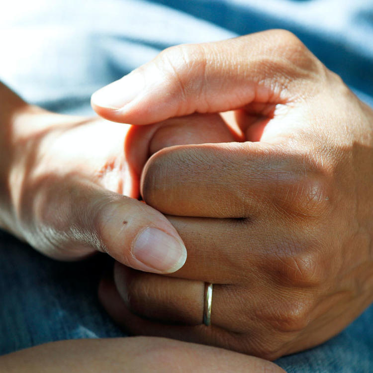 Holding hands