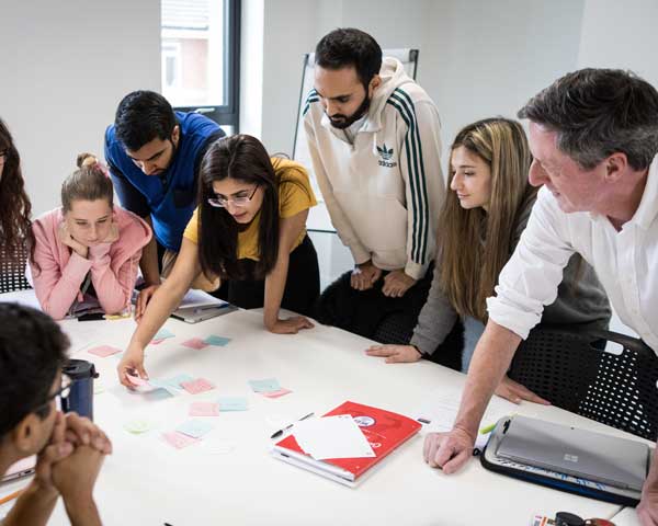Students in a problem based learning session
