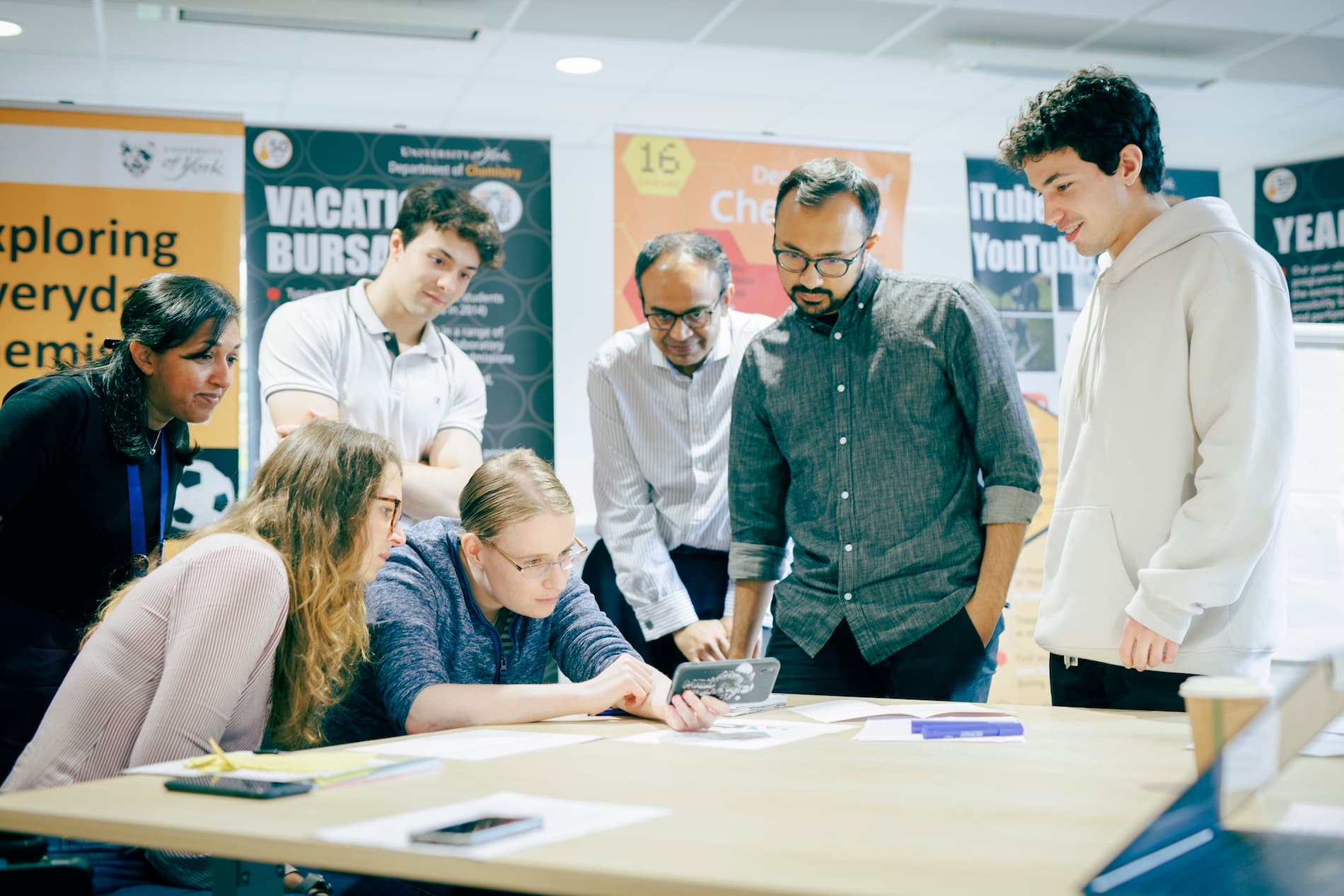 A group of Health Professions Education students in a classroom