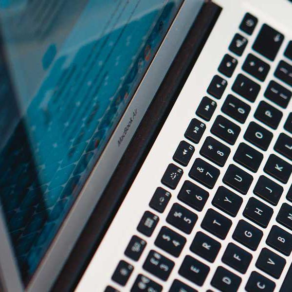 Person using a laptop