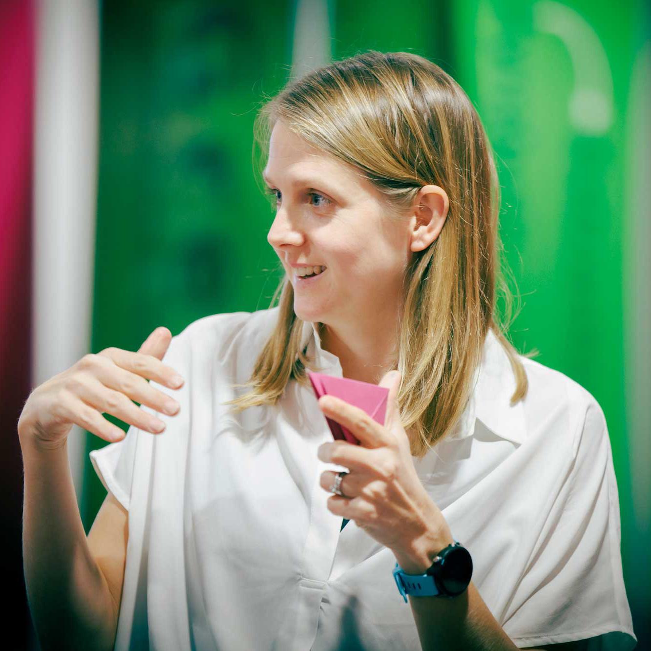 Health Professions Education student demonstrating
