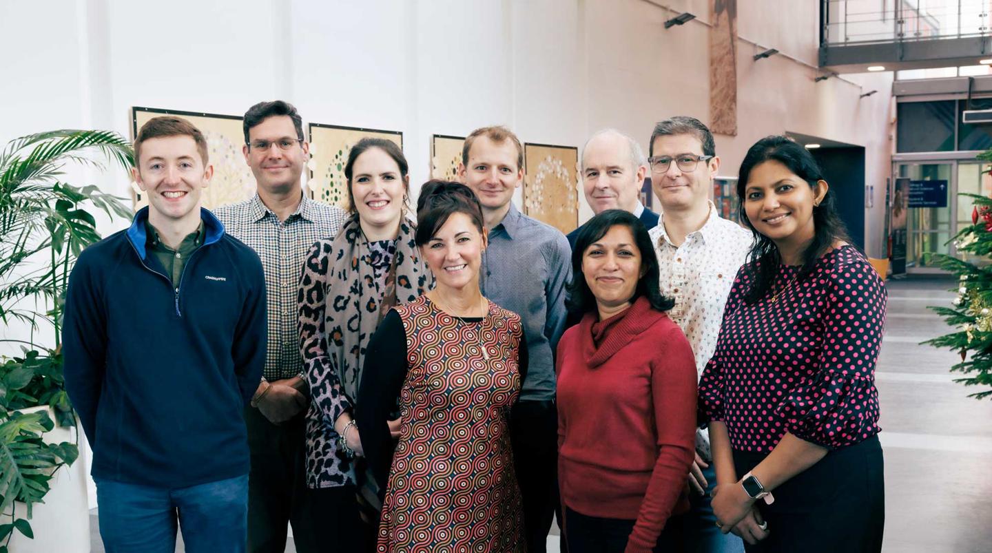 Group photo of researchers in the Health Professions Education Unit
