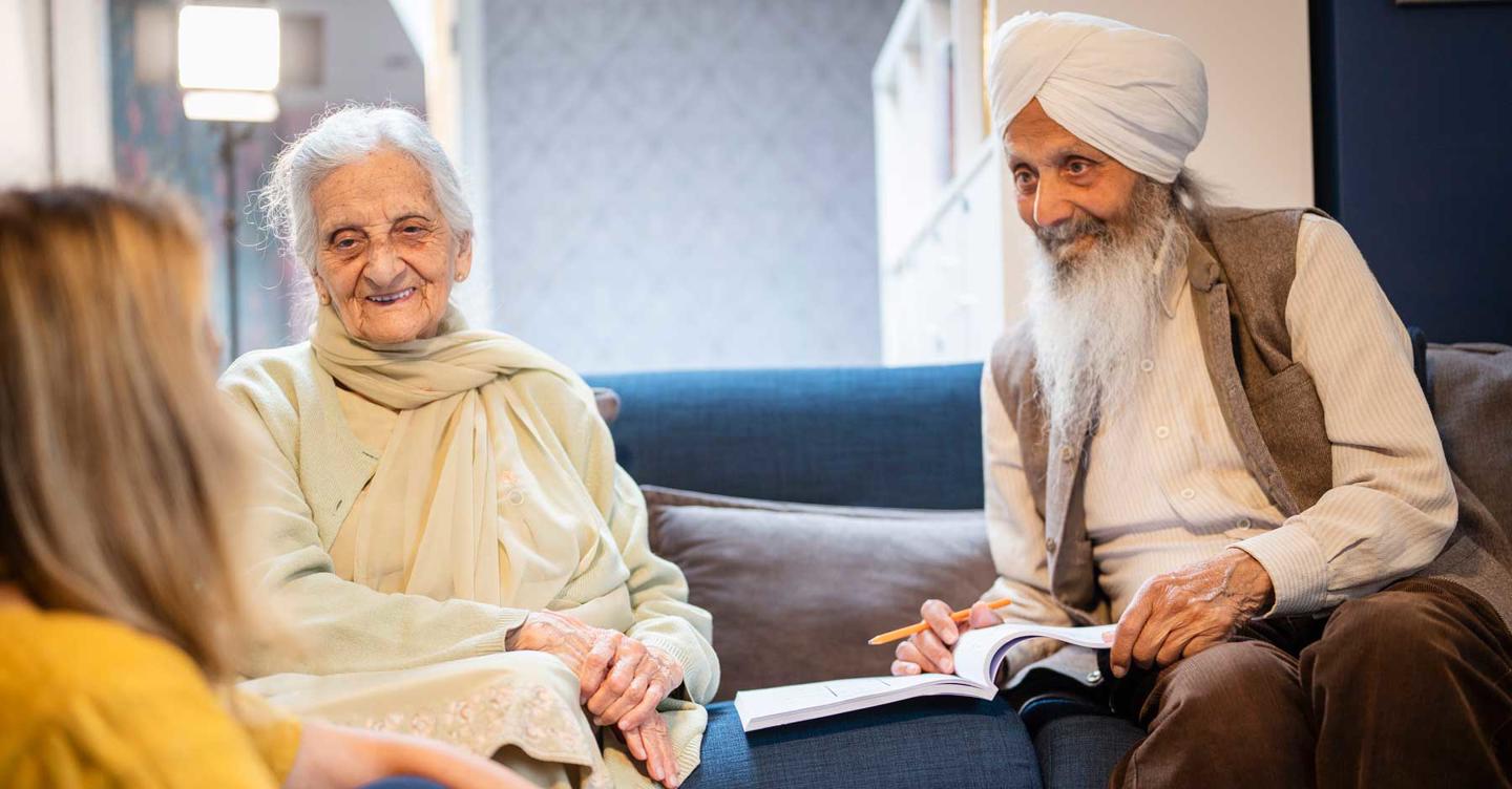 Older woman with carer